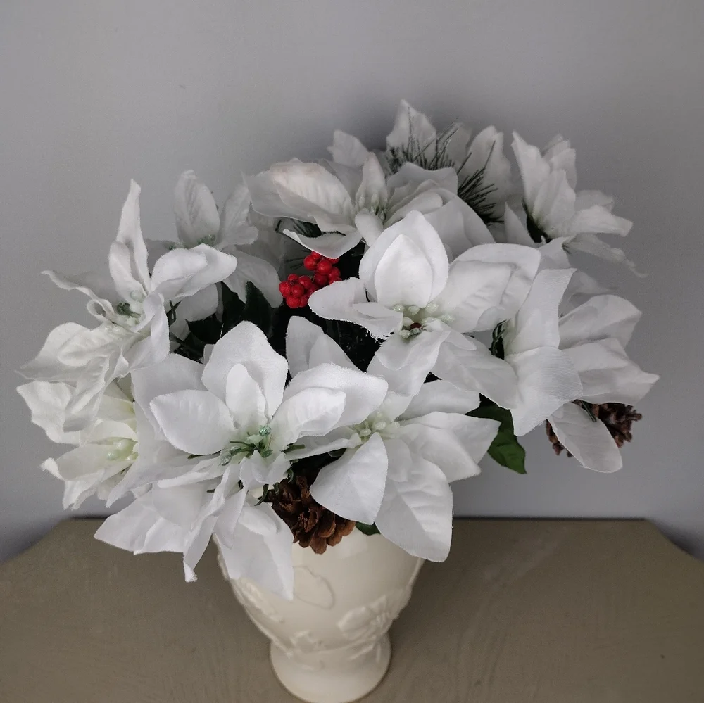 Elegant White and Wintry Floral Arrangement